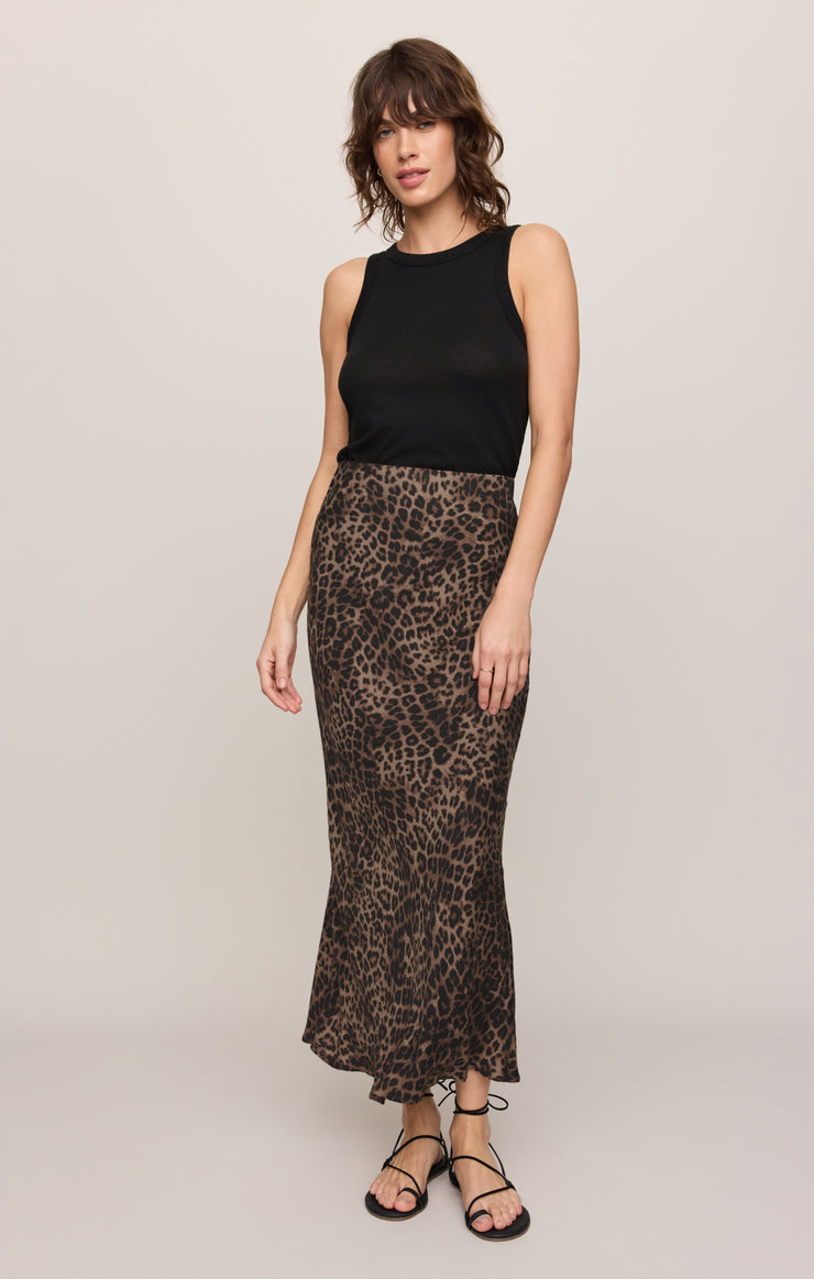 Skirts Izabel Leopard Skirt Desert Tan