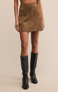 SkirtsCiera Faux Suede Mini Skirt Coconut