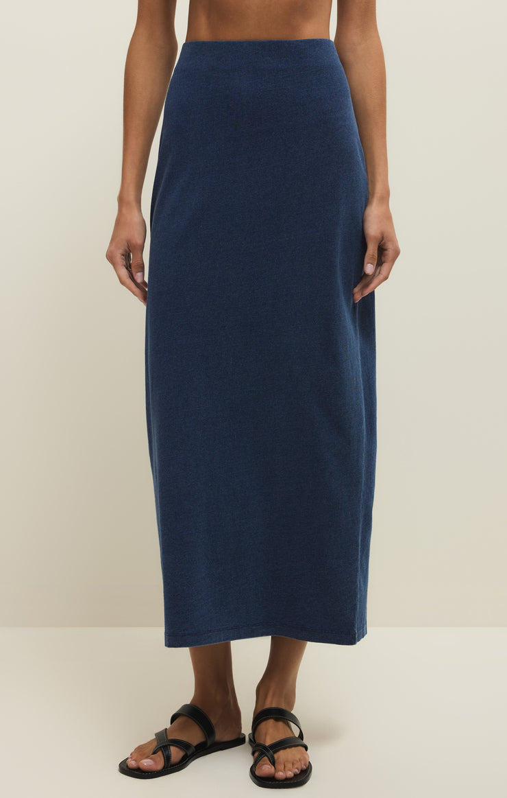 Skirts Gail Jersey Denim Midi Skirt Indigo