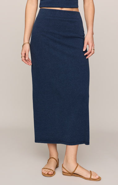 キャピタル　デニム Vネック　ジレ　ロング Gail Jersey Denim Midi Skirt – Z SUPPLY