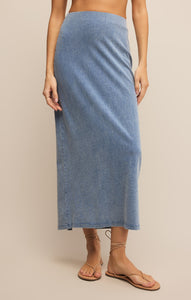 SkirtsGail Jersey Denim Midi Skirt Medium Indigo