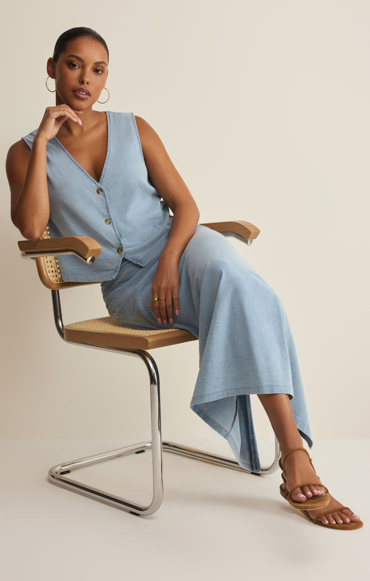 Skirts Gail Jersey Denim Midi Skirt Gail Jersey Denim Midi Skirt