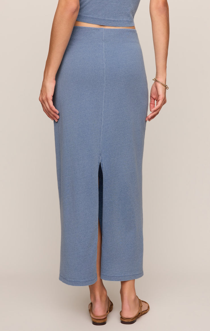 Skirts Gail Jersey Denim Midi Skirt Santorini Indigo