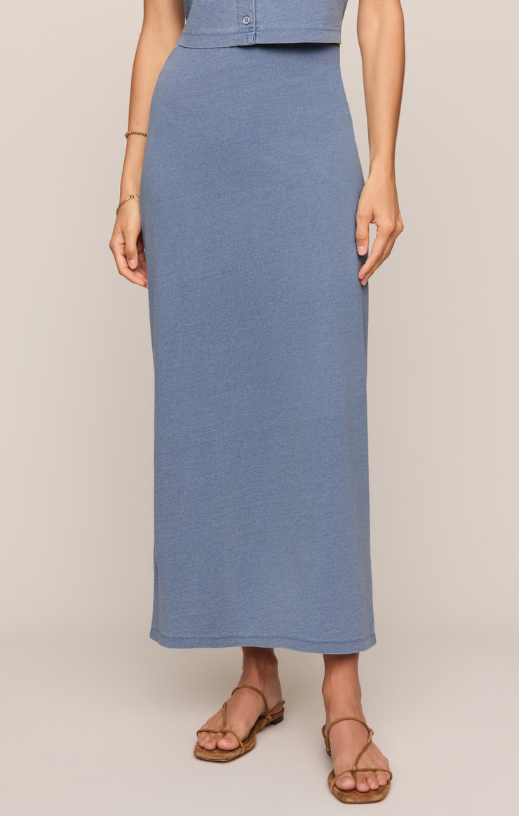 Skirts Gail Jersey Denim Midi Skirt Santorini Indigo