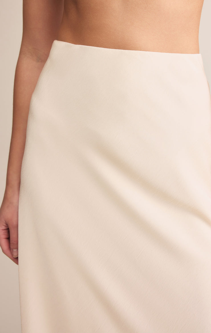 Skirts Cinder Lace Satin Midi Skirt Cinder Lace Satin Midi Skirt