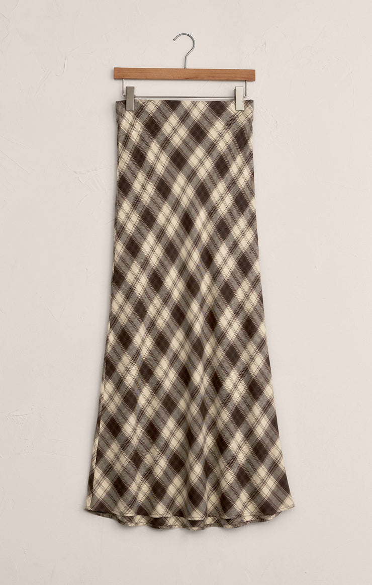 Skirts Europa Plaid Midi Skirt Black