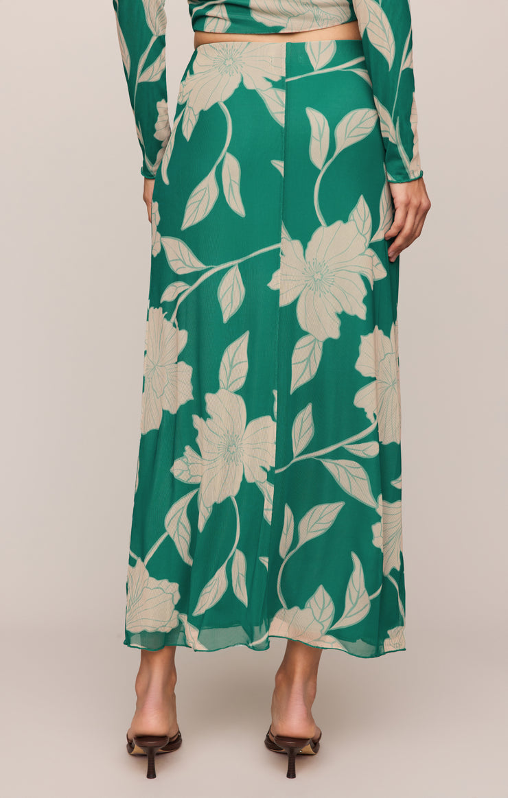 Skirts Eda Bloom Floral Mesh Maxi Skirt La Palma