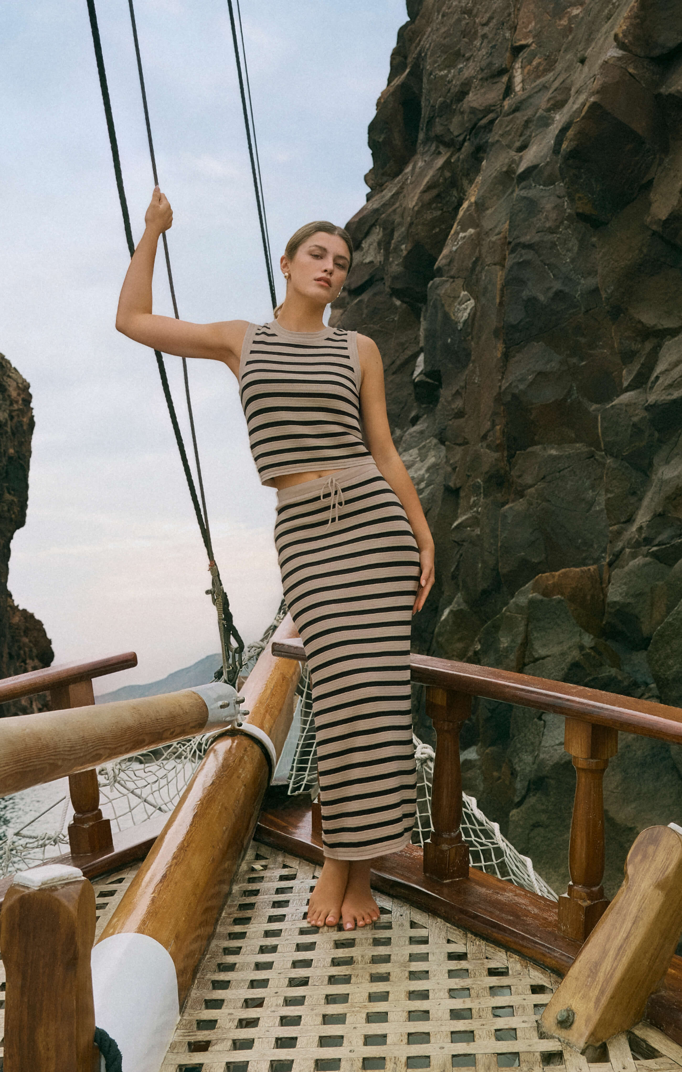 Emori Striped Midi Skirt – Z SUPPLY