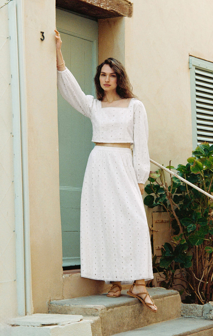Skirts Bria Eyelet Skirt White