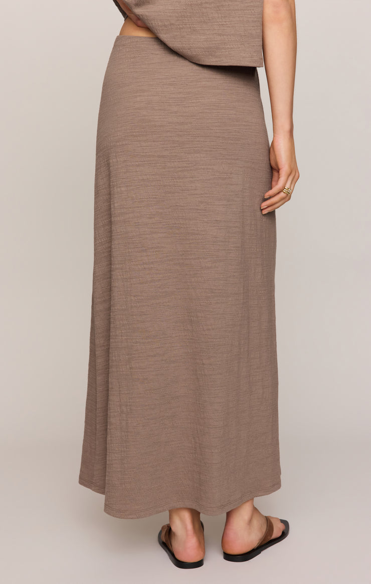 Skirts Delavine Textured Midi Skirt Iced Coffee
