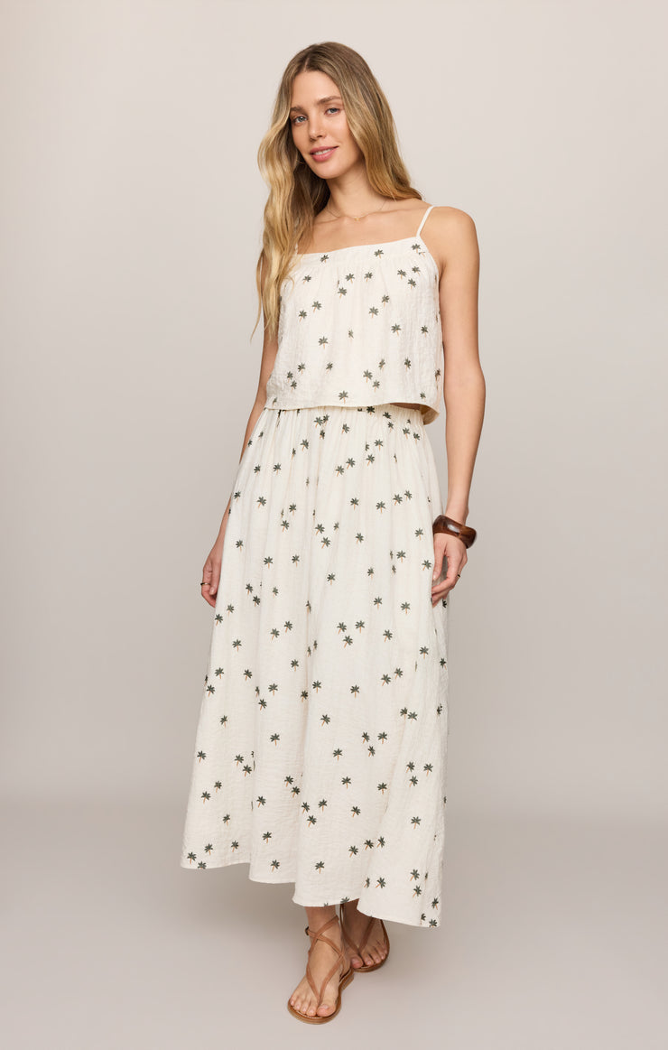 Skirts Palm Linen Midi Skirt Cloud