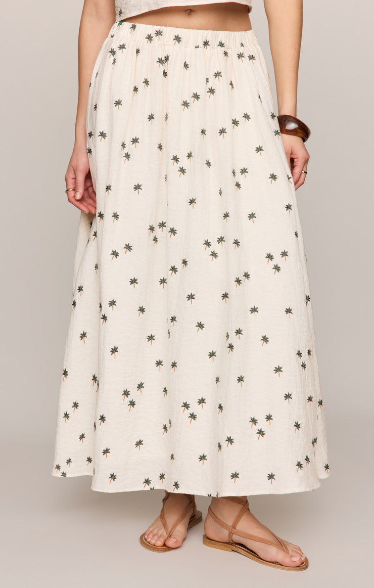 Skirts Palm Linen Midi Skirt Cloud