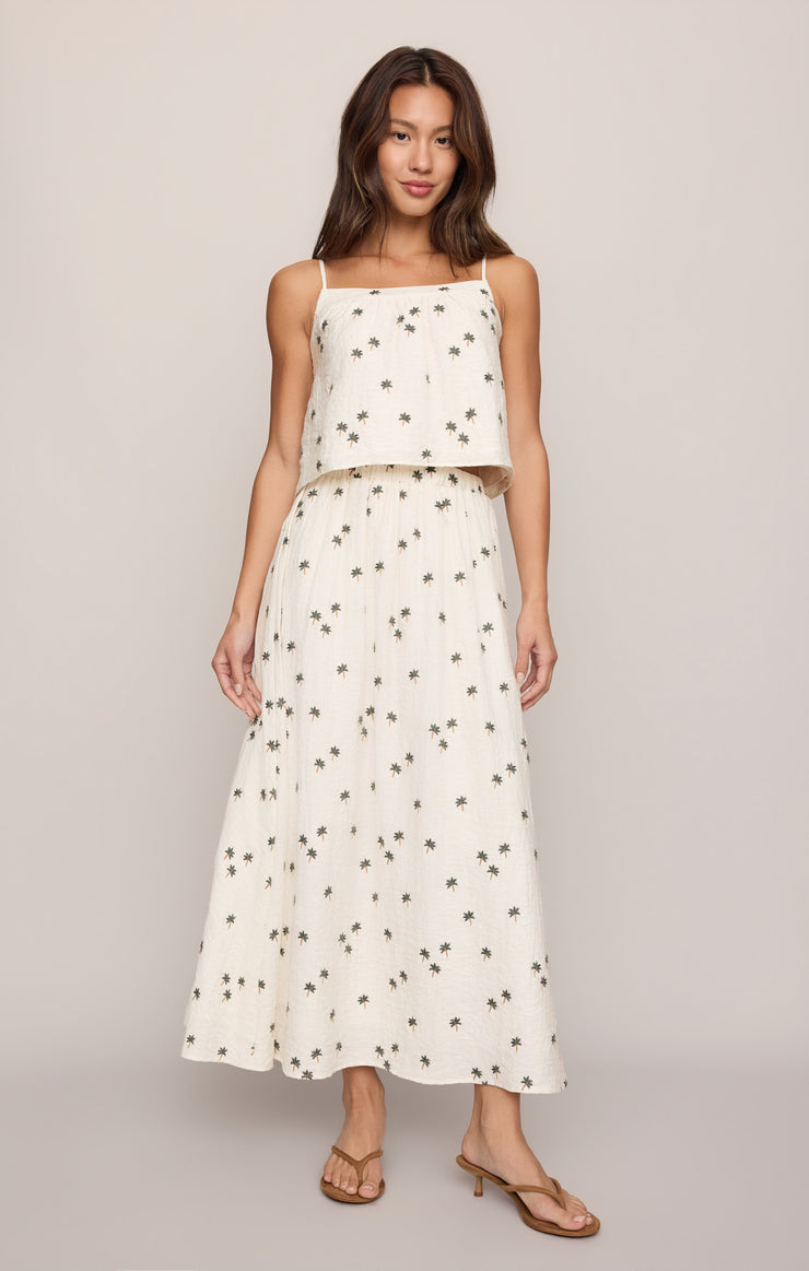 Skirts Palm Linen Midi Skirt Cloud
