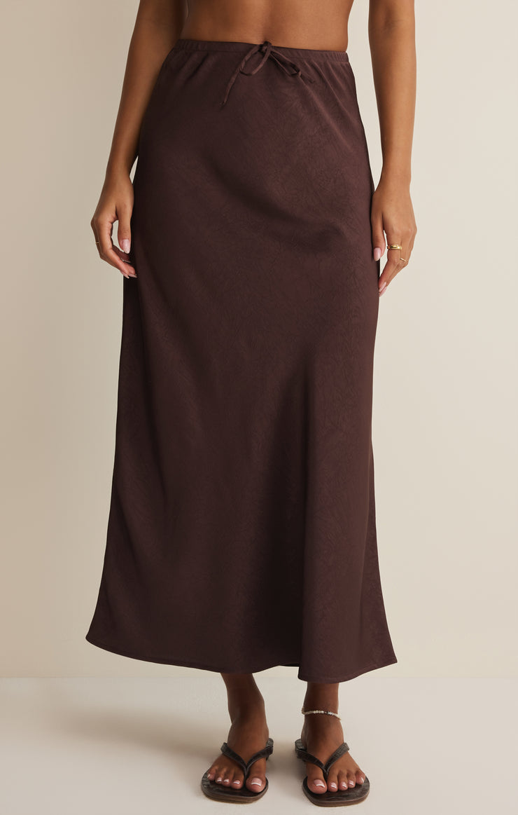 Skirts Viva Satin Midi Skirt Chocolate Cherry