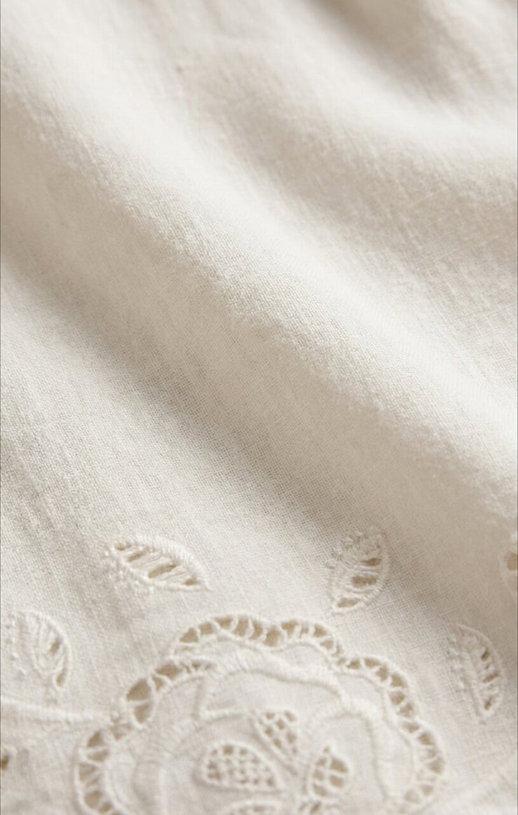 Skirts Daya Embroidered Linen Mini Skirt White