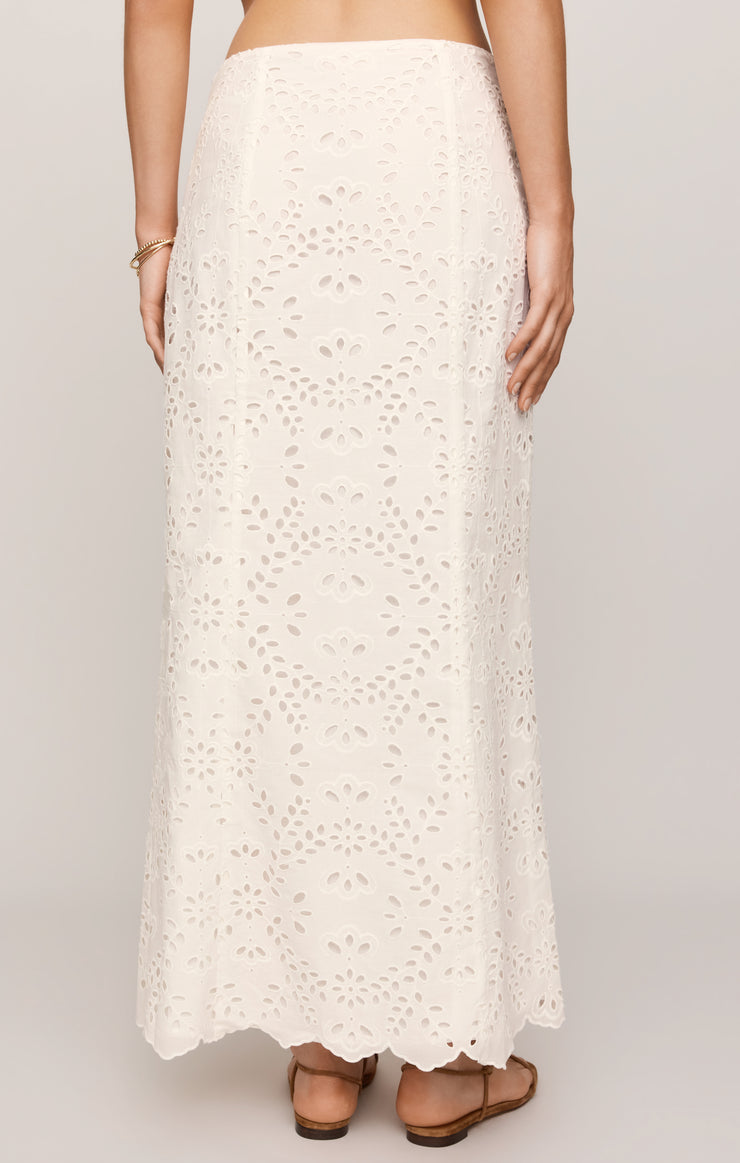 Skirts Emrie Eyelet Maxi Skirt White