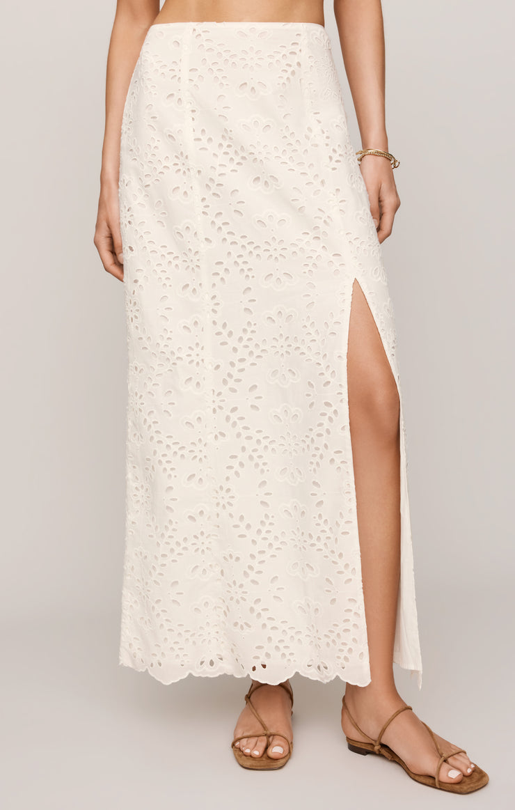 Skirts Emrie Eyelet Maxi Skirt White