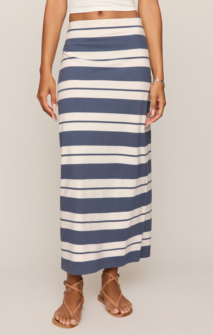 Skirts Gail Striped Midi Skirt Vintage Indigo