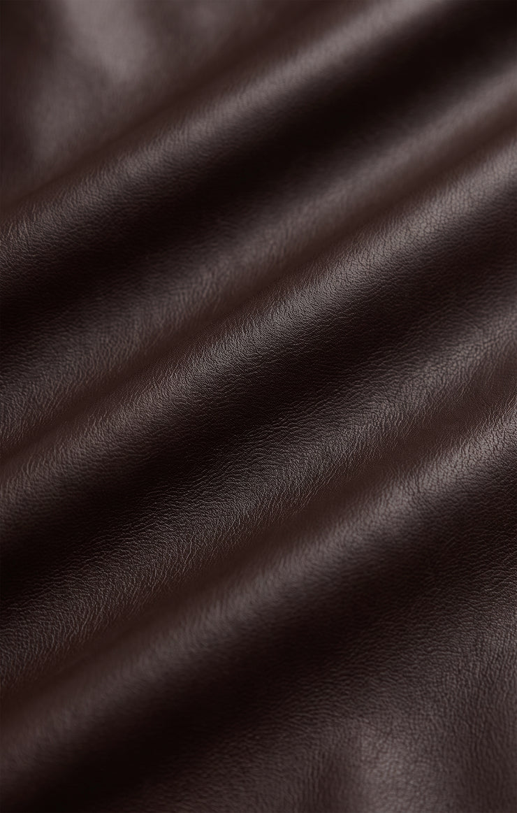 Skirts Roux Faux Leather Mini Skirt Dark Chocolate