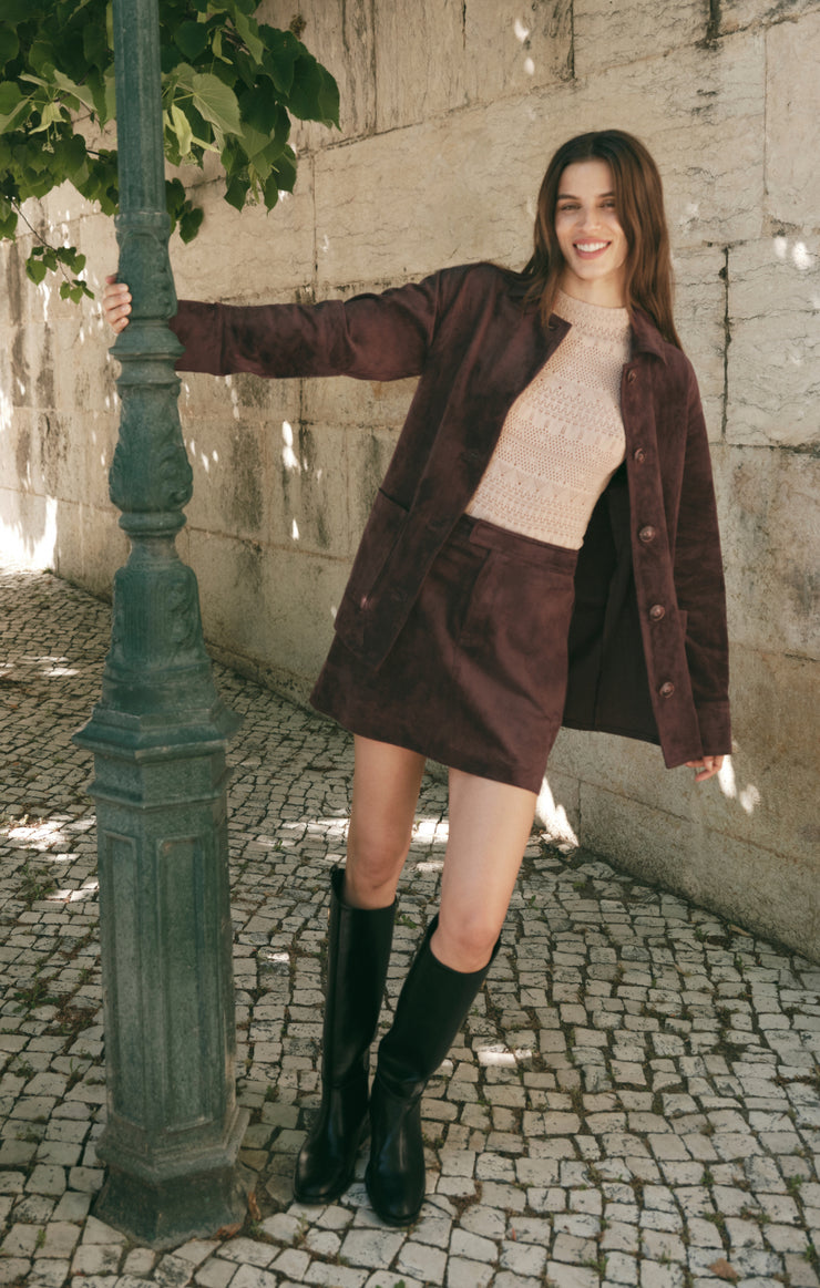 Skirts Perri Suede Mini Skirt Dark Chocolate