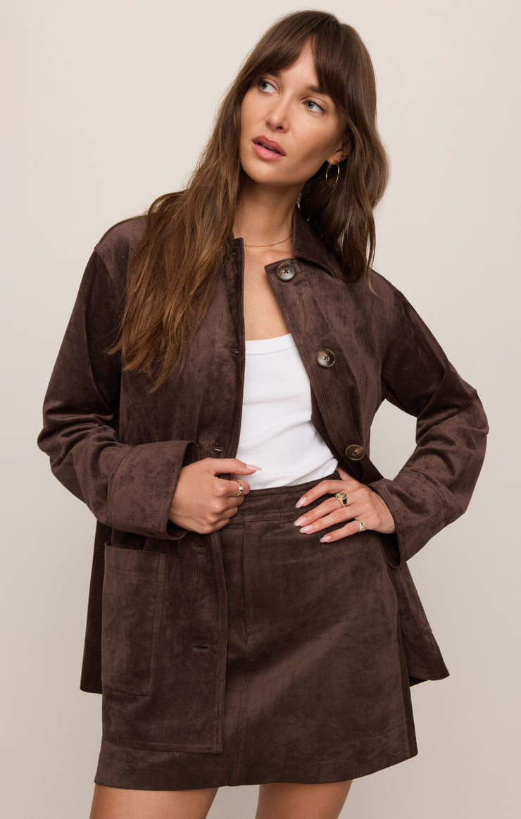 Skirts Perri Suede Mini Skirt Dark Chocolate