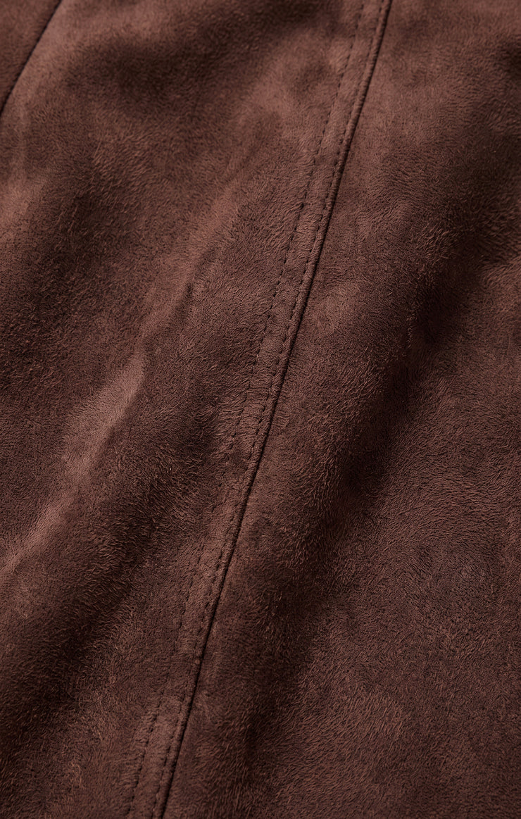 Skirts Perri Suede Mini Skirt Dark Chocolate