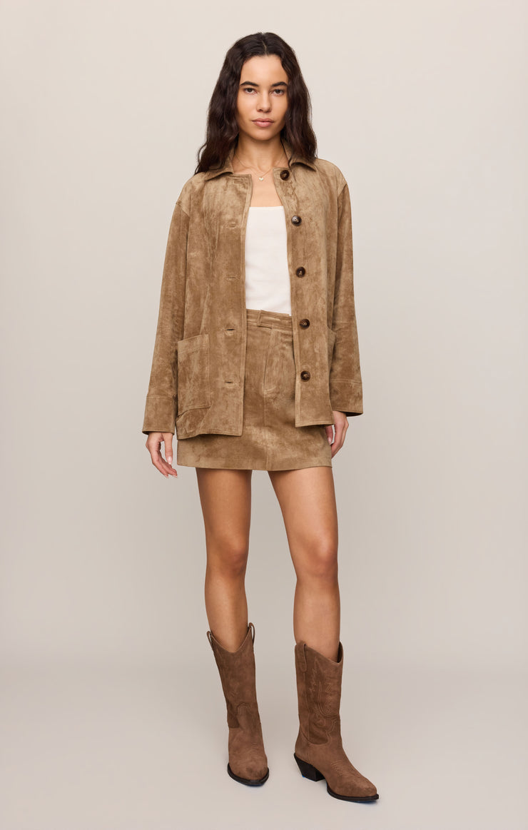 Skirts Perri Suede Mini Skirt Light Sand