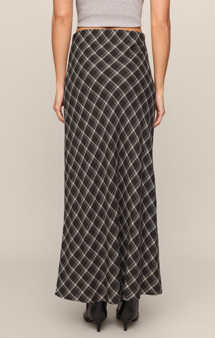 Skirts Europa Plaid Maxi Skirt Ash Black