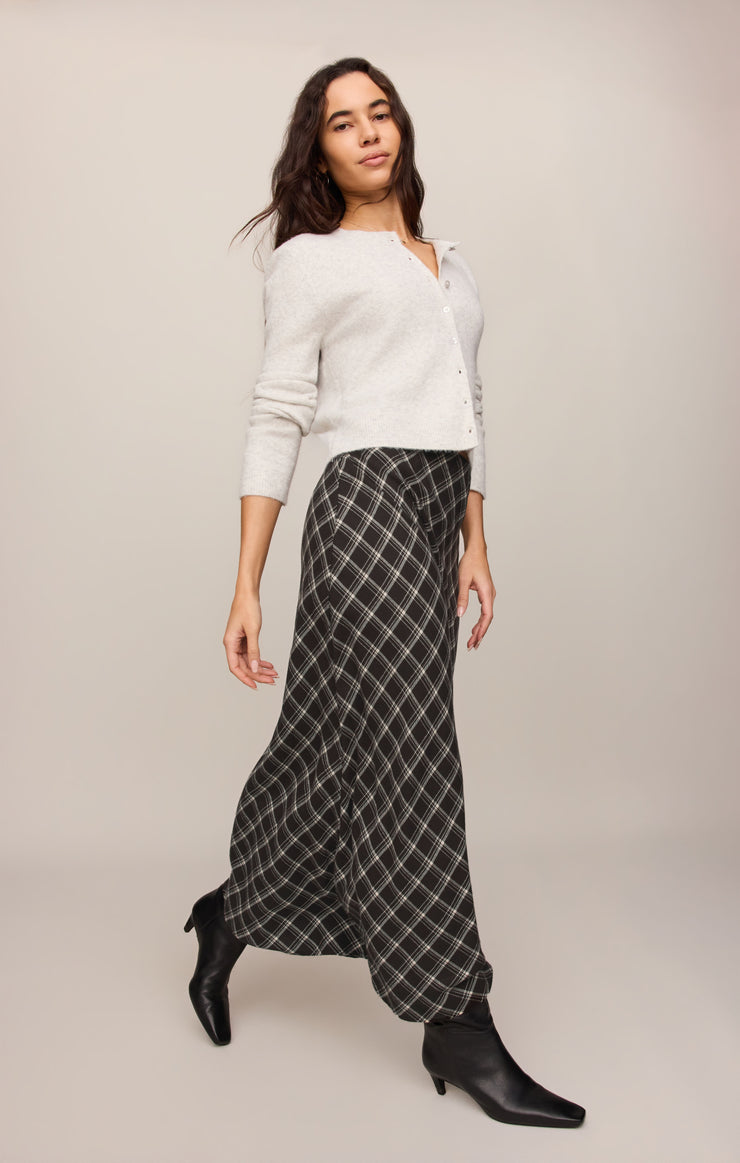 Skirts Europa Plaid Maxi Skirt Ash Black