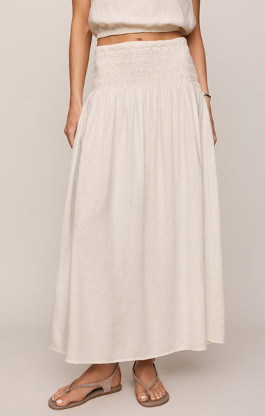 【麻100%／美品✨】ENFÖLD Light Linen SKIRT 23SS Brooke Smocked Linen Maxi Skirt – Z SUPPLY