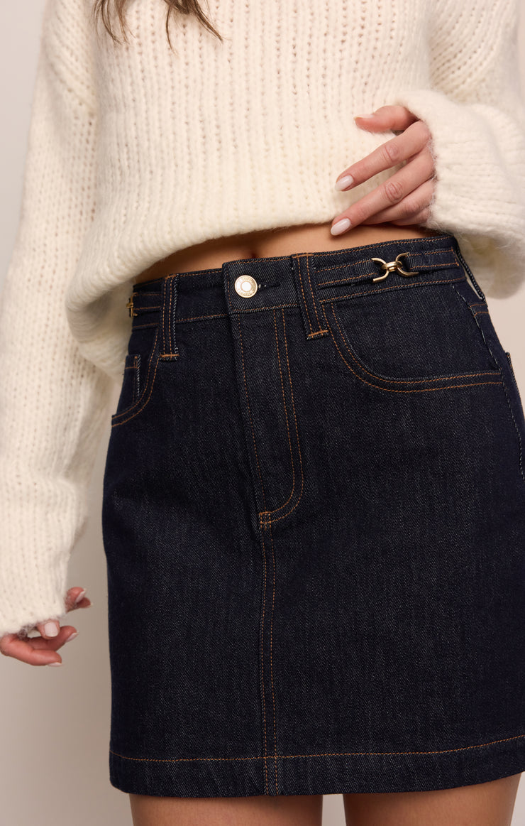 Skirts Socialite Denim Mini Skirt Midnight Air