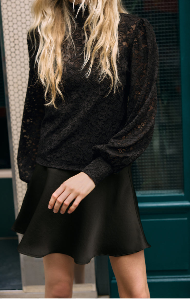 Skirts Bellissimo Luxe Satin Mini Skirt Black