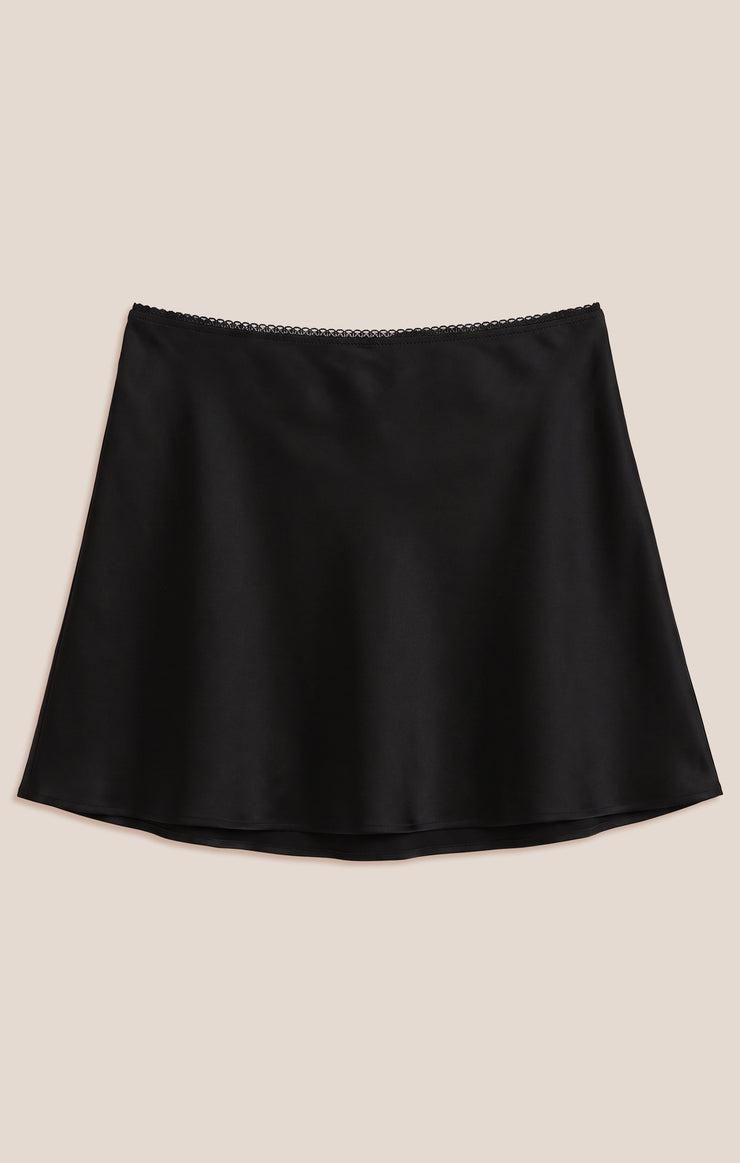 Bellissimo Luxe Satin Mini Skirt