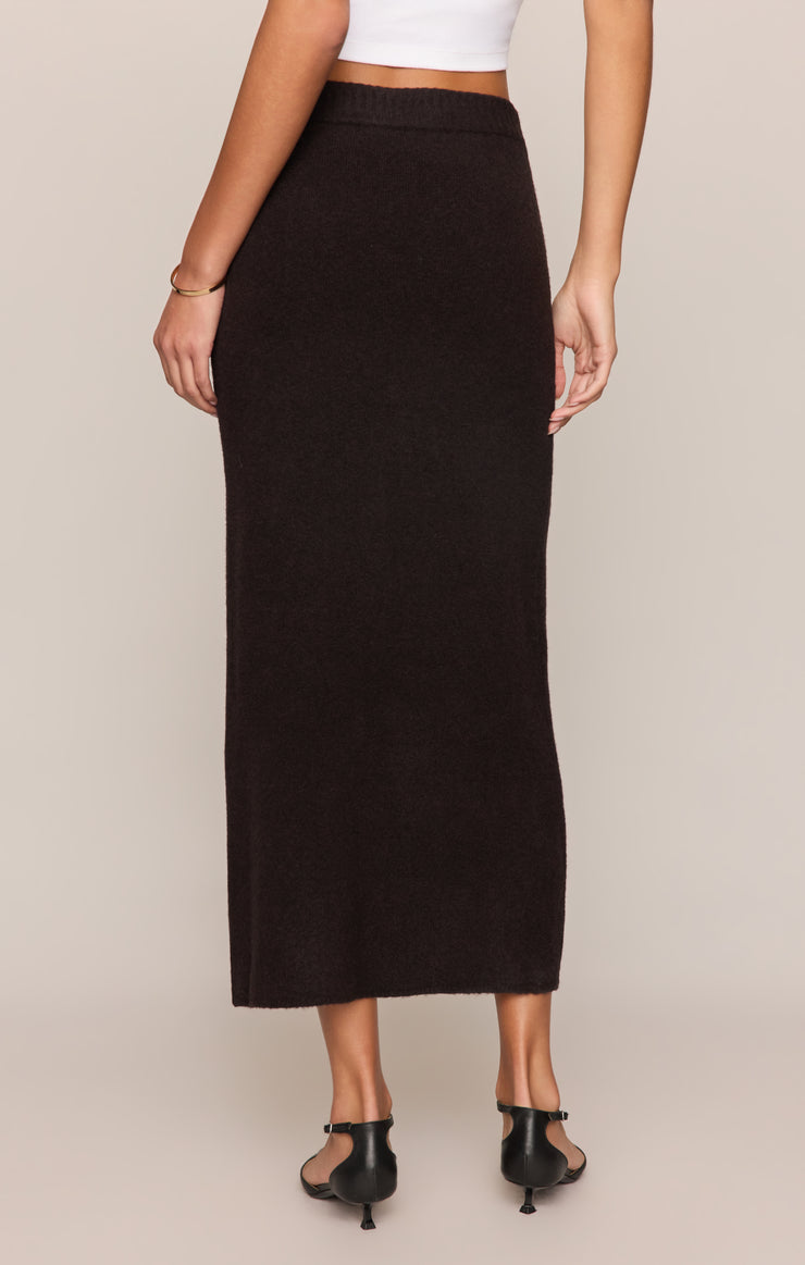 Skirts Cozy Moment Sweater Midi Skirt Dark Roast