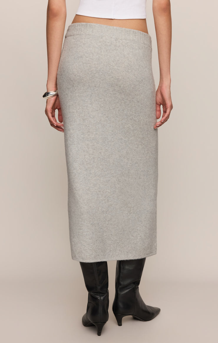 Skirts Cozy Moment Sweater Midi Skirt Feather Grey
