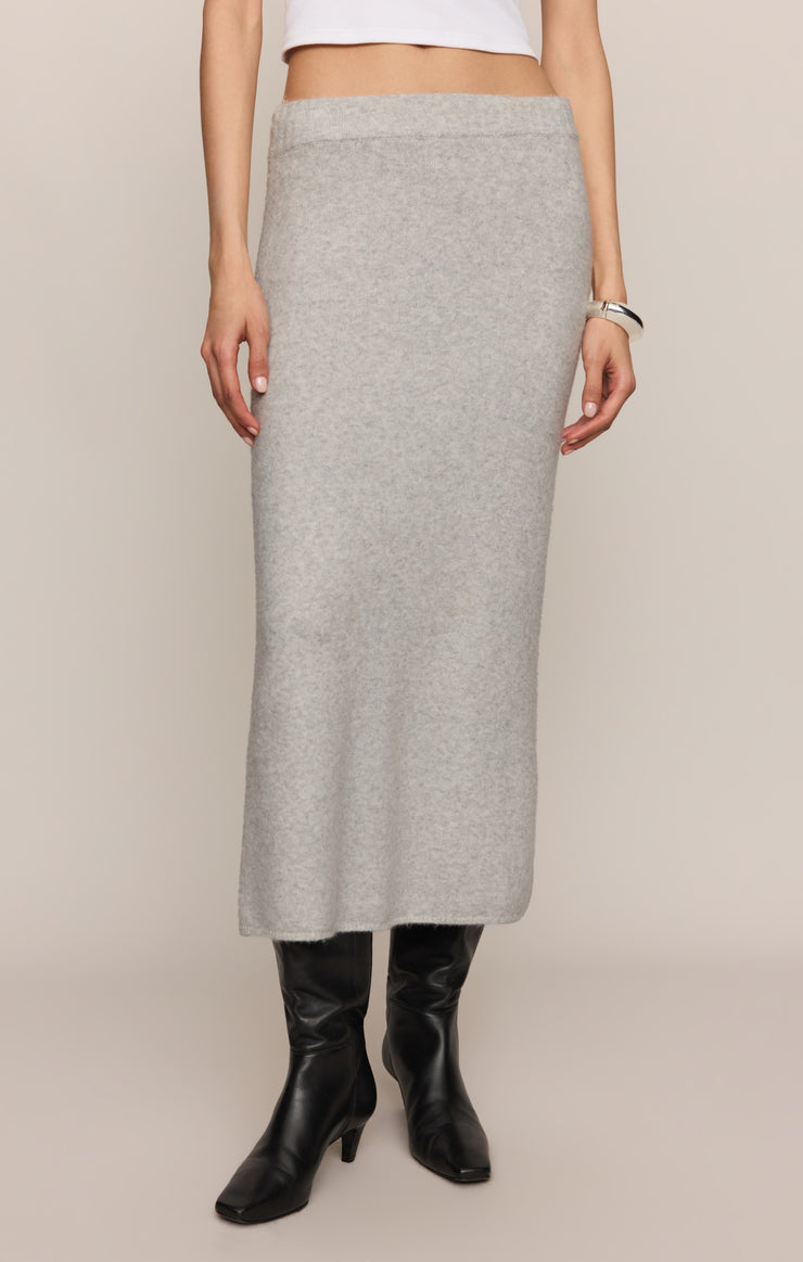 Skirts Cozy Moment Sweater Midi Skirt Feather Grey