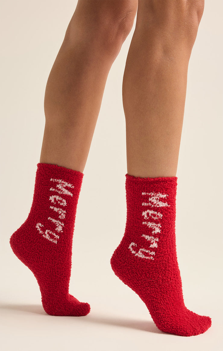 Accessories 2-Pack Bright & Merry Socks Haute Red