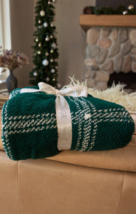 AccessoriesPlaid Plush Blanket Noble Fir