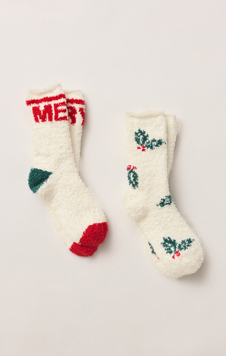 Accessories Merry Fuzzy Sock Set Vanilla Ice