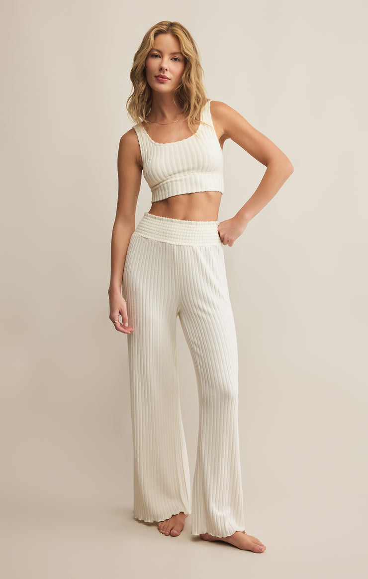 Pants Dawn Smocked Rib Pant Bone