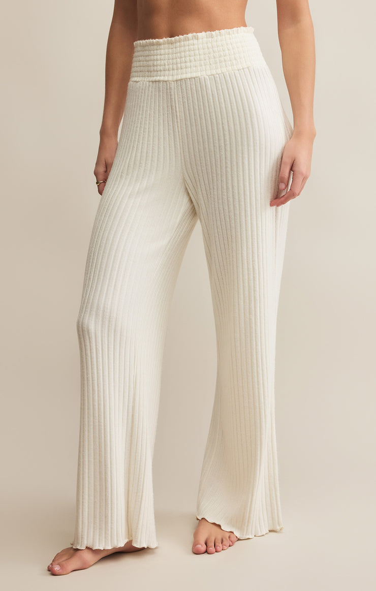 Pants Dawn Smocked Rib Pant Bone