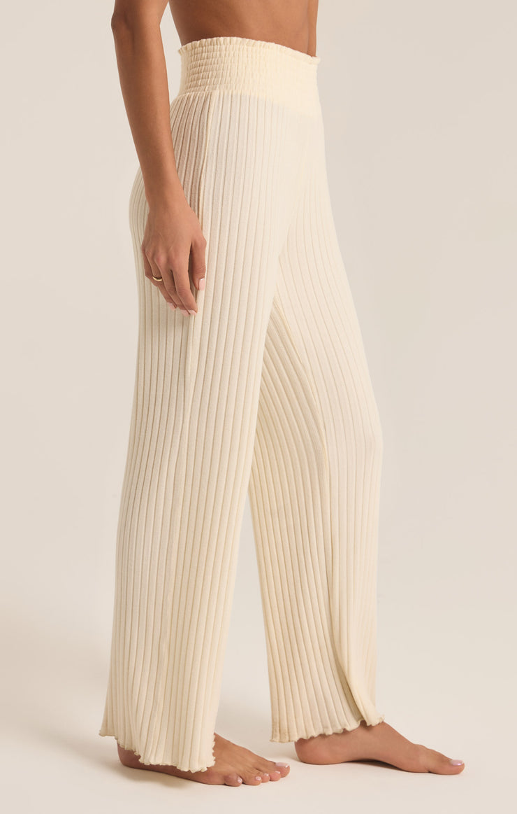 Pants Dawn Smocked Rib Pant Bone