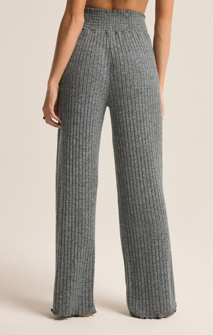 Pants Dawn Smocked Rib Pant Charcoal Heather