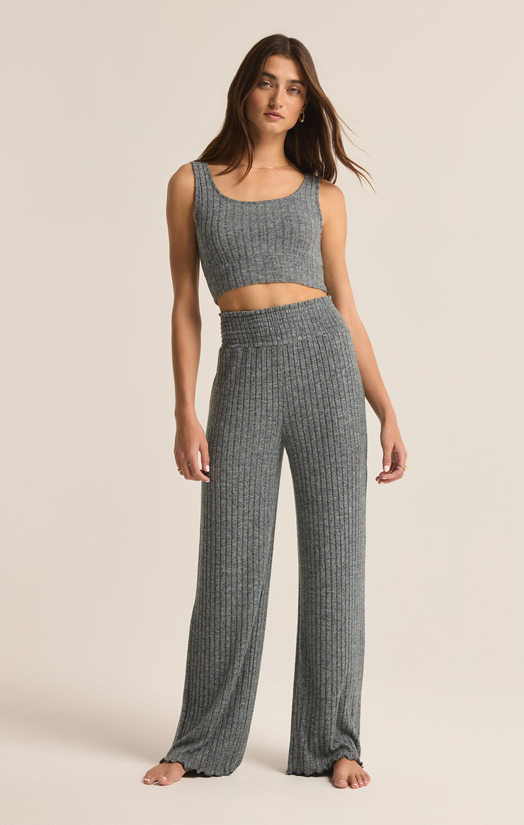 Pants Dawn Smocked Rib Pant Charcoal Heather