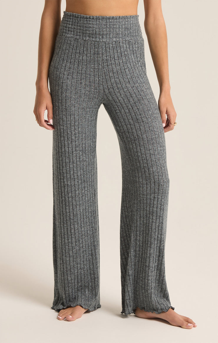 Pants Dawn Smocked Rib Pant Charcoal Heather