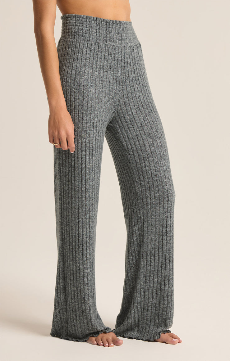 Pants Dawn Smocked Rib Pant Charcoal Heather