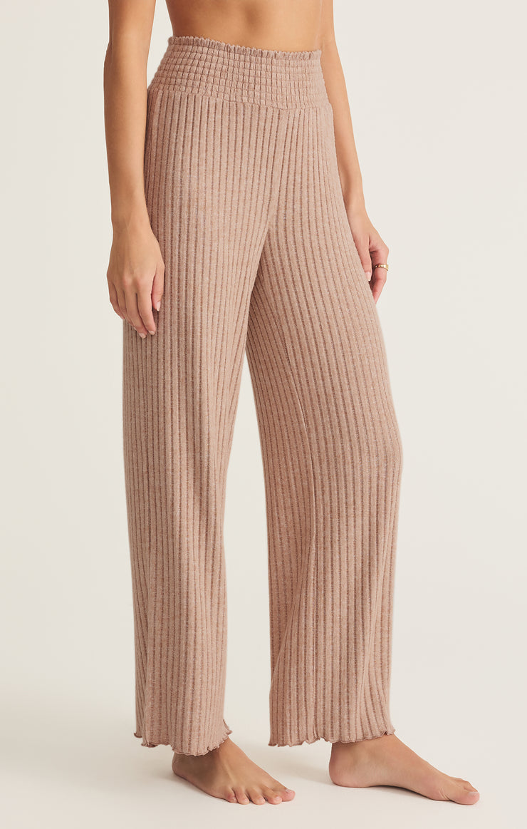 Pants Dawn Smocked Rib Pant Iced Coffee