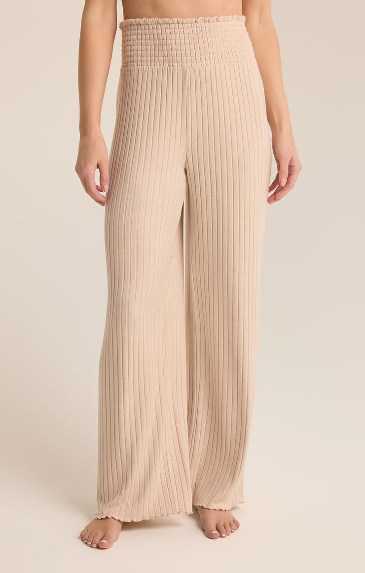 Pants Dawn Smocked Rib Pant Light Oatmeal Heather