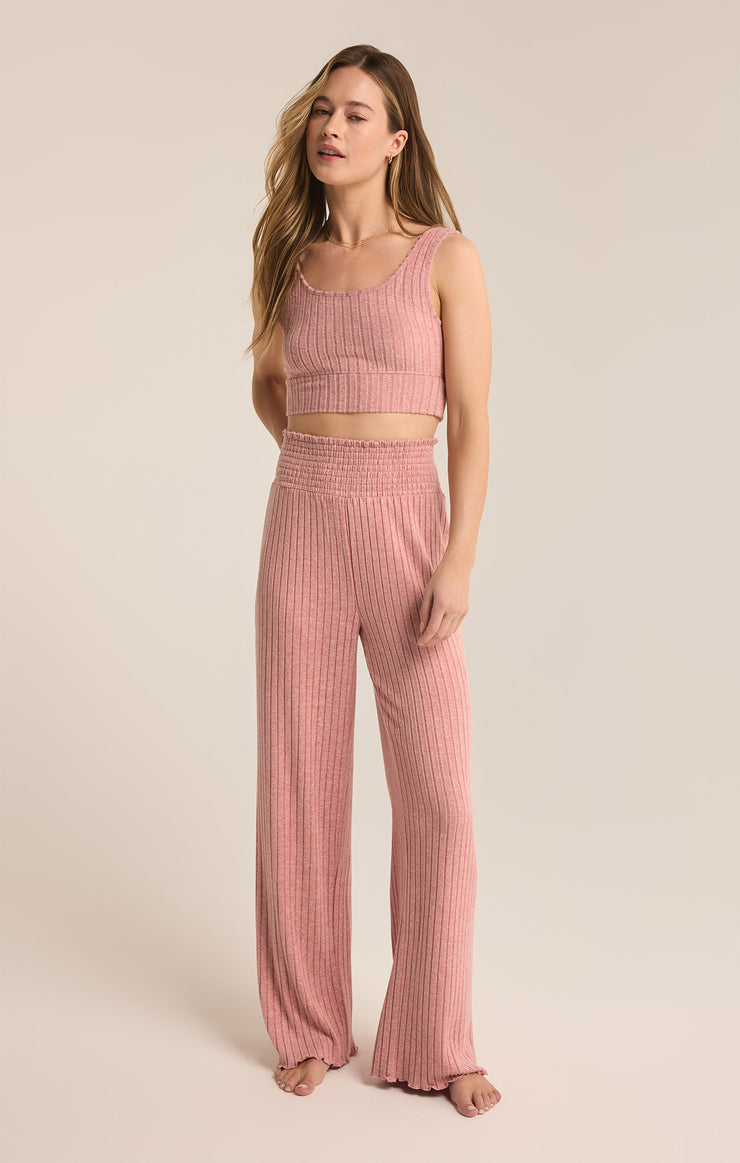 Pants Dawn Smocked Rib Pant Rosebud