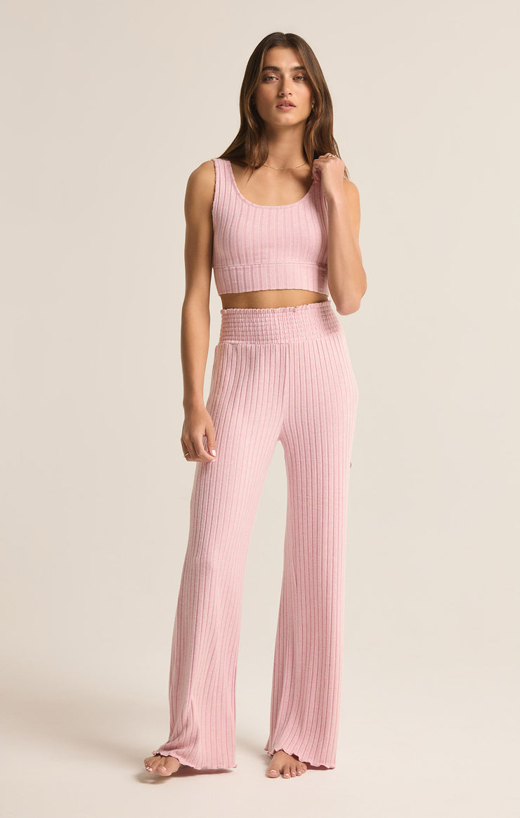 Pants Dawn Smocked Rib Pant Sunset Mauve